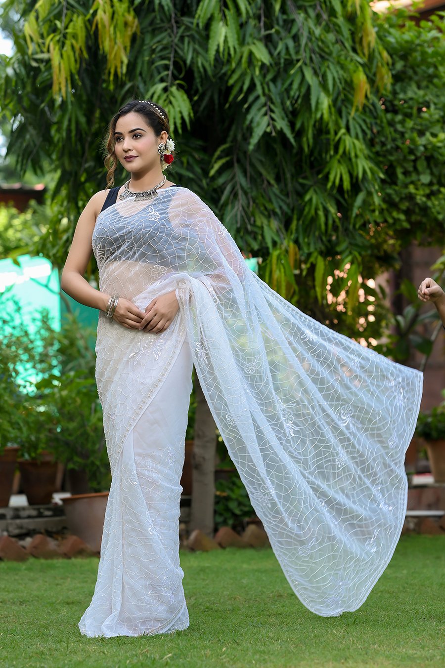 Organza Bliss Saree Set
