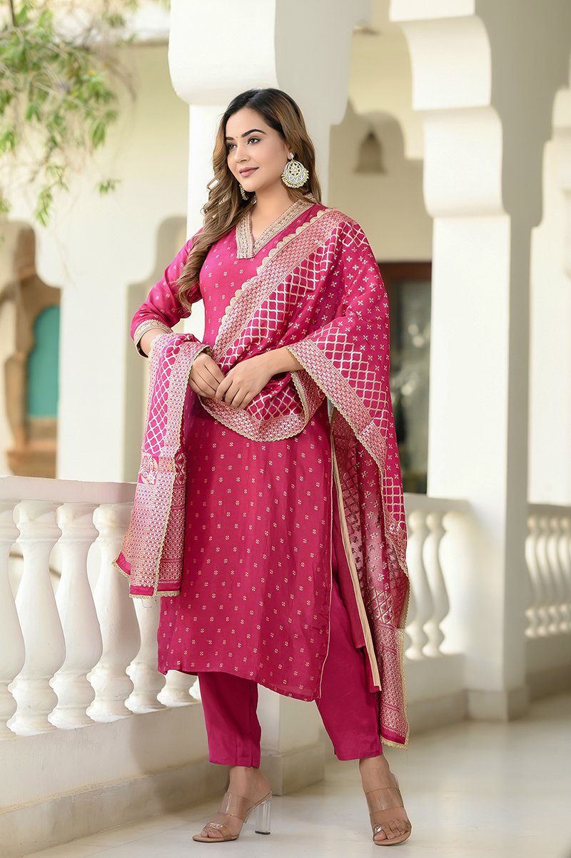 Dolla Silk Zari Sparkle Suit Set